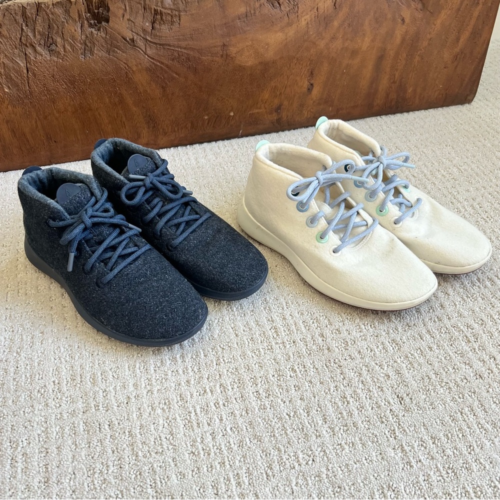 2 x ALLBIRDS Wool hi top Sneakers Mens Sz 9